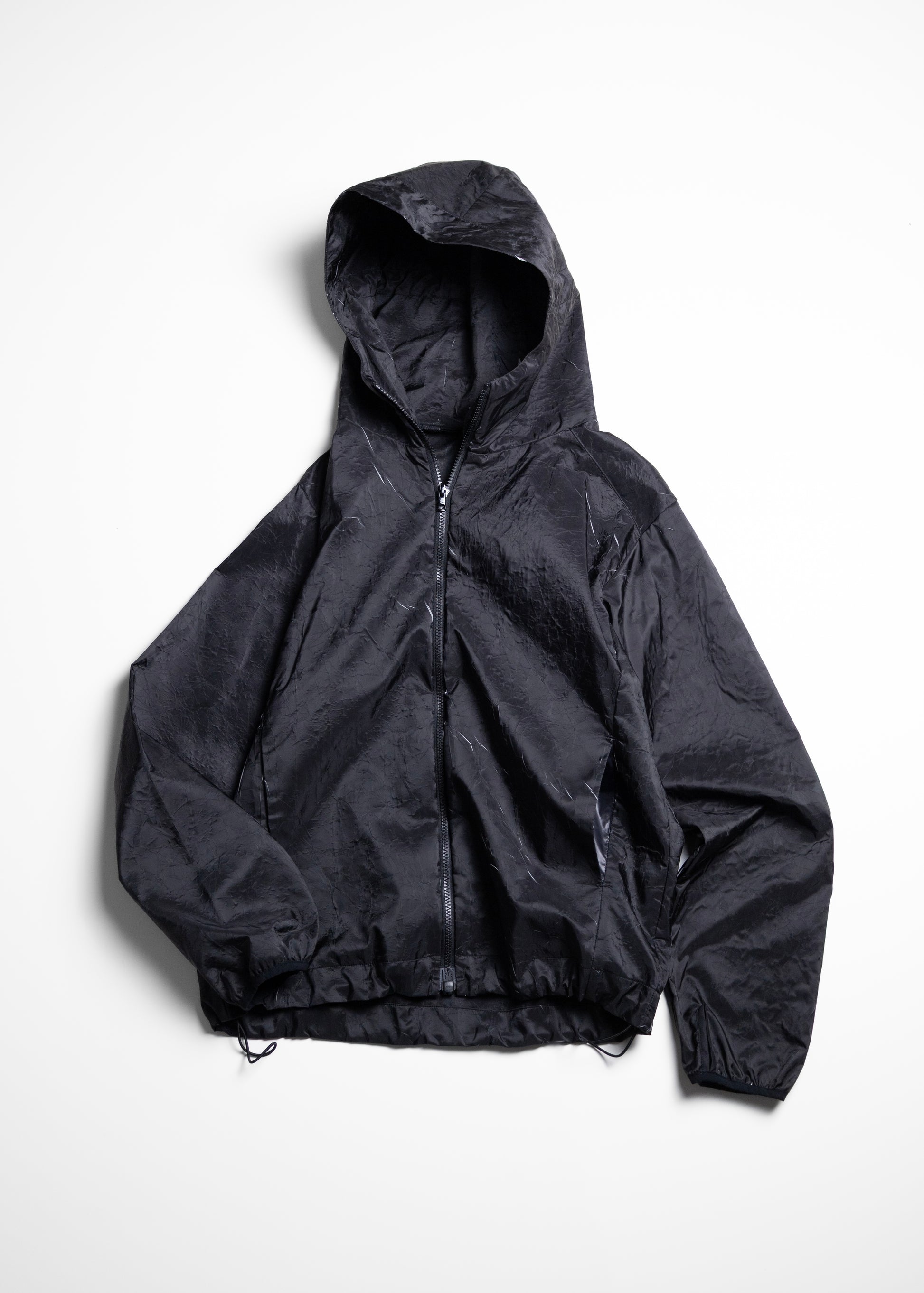 ryaw Inverted Pleat SHELL ナイロン シェル ブラック 正面