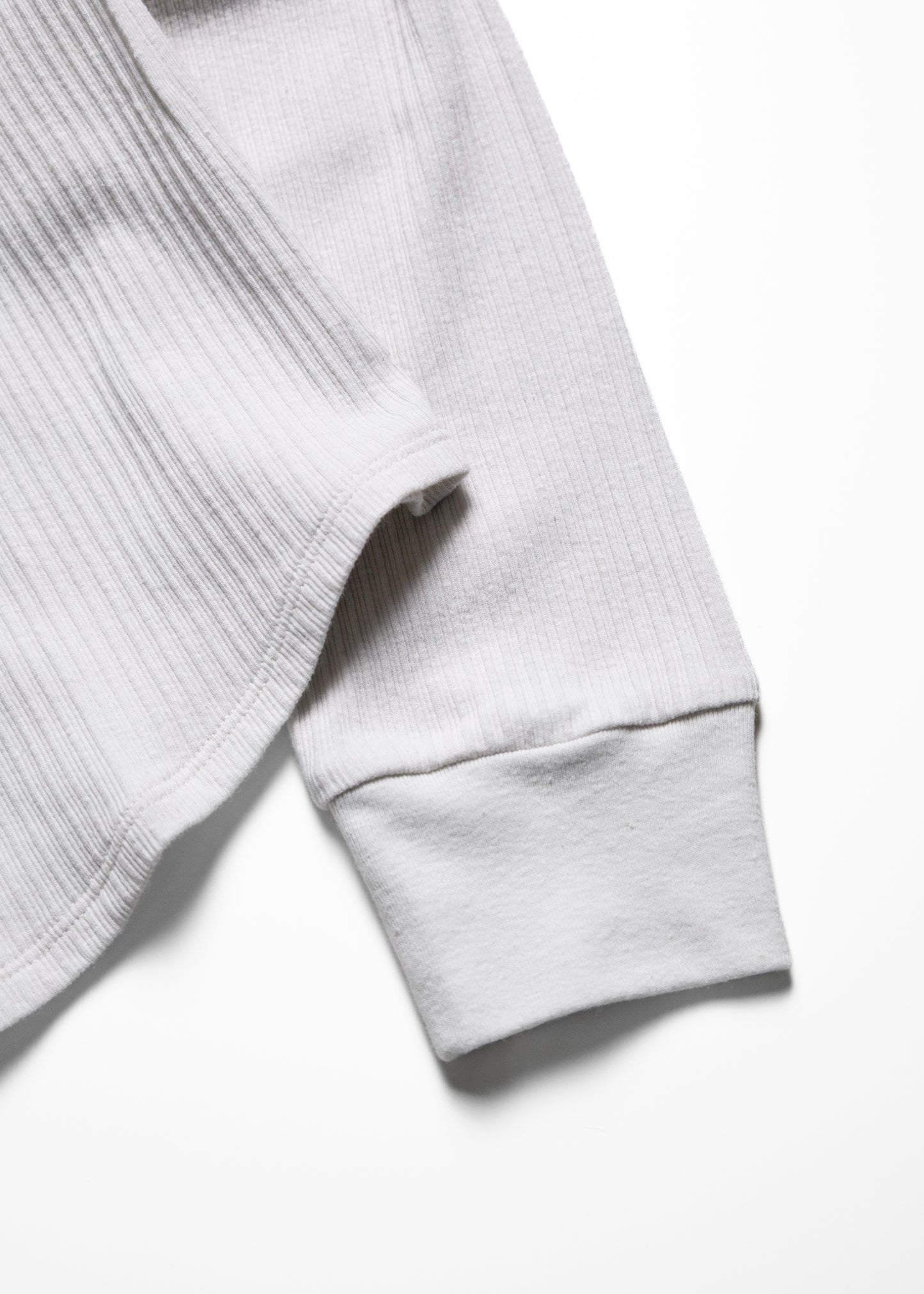 [JIEDA] VINTAGE LIGHT RIB HENRY NECK L/S
