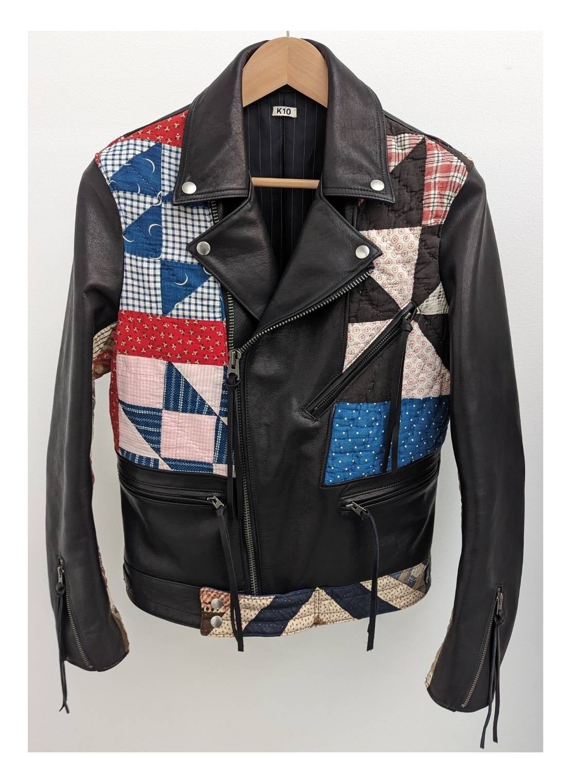 [KHOKI] Vintage American quilt riders jacket