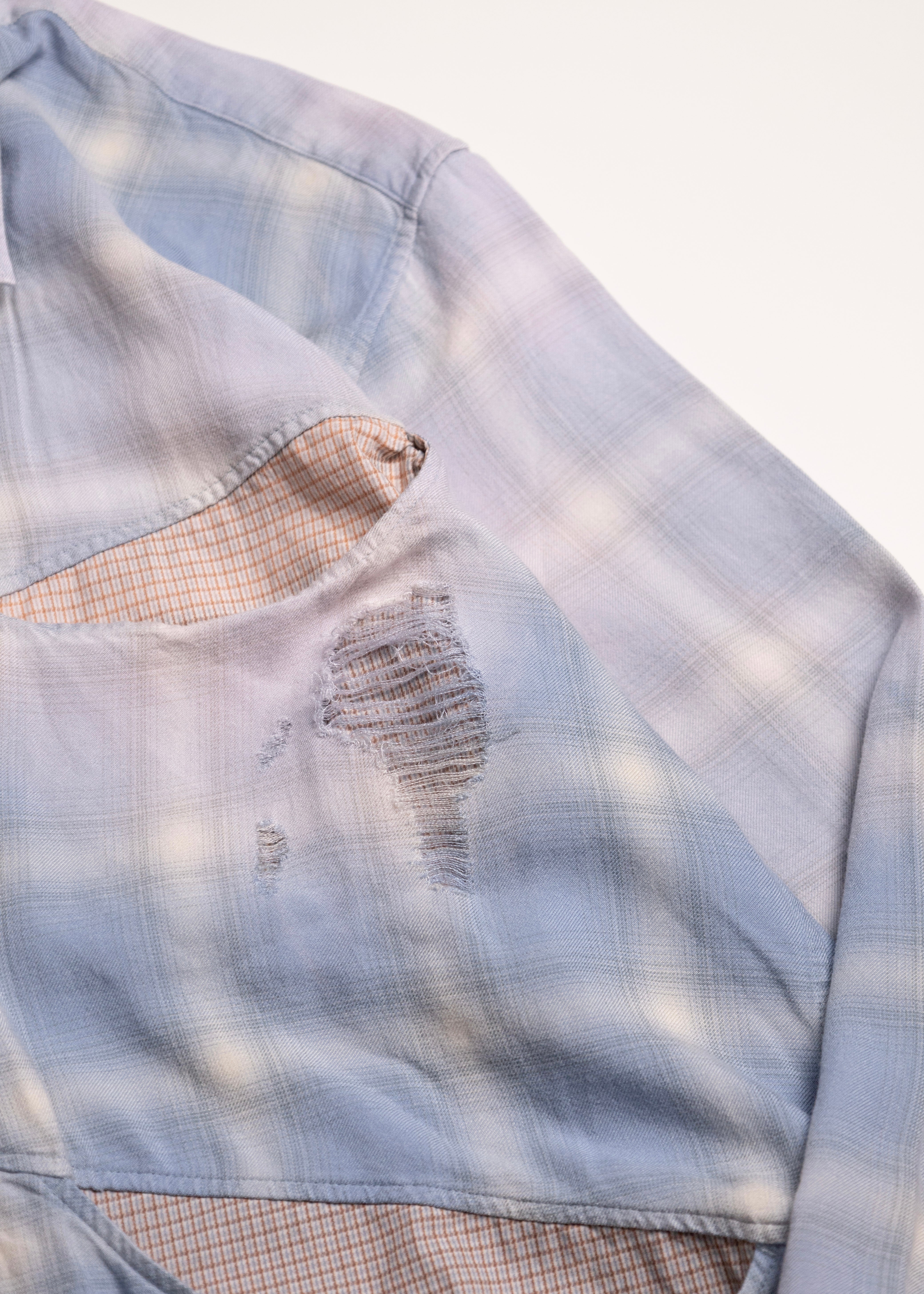 KHOKI （コッキ） Vintage-eﬀect shirt - 通販 – process