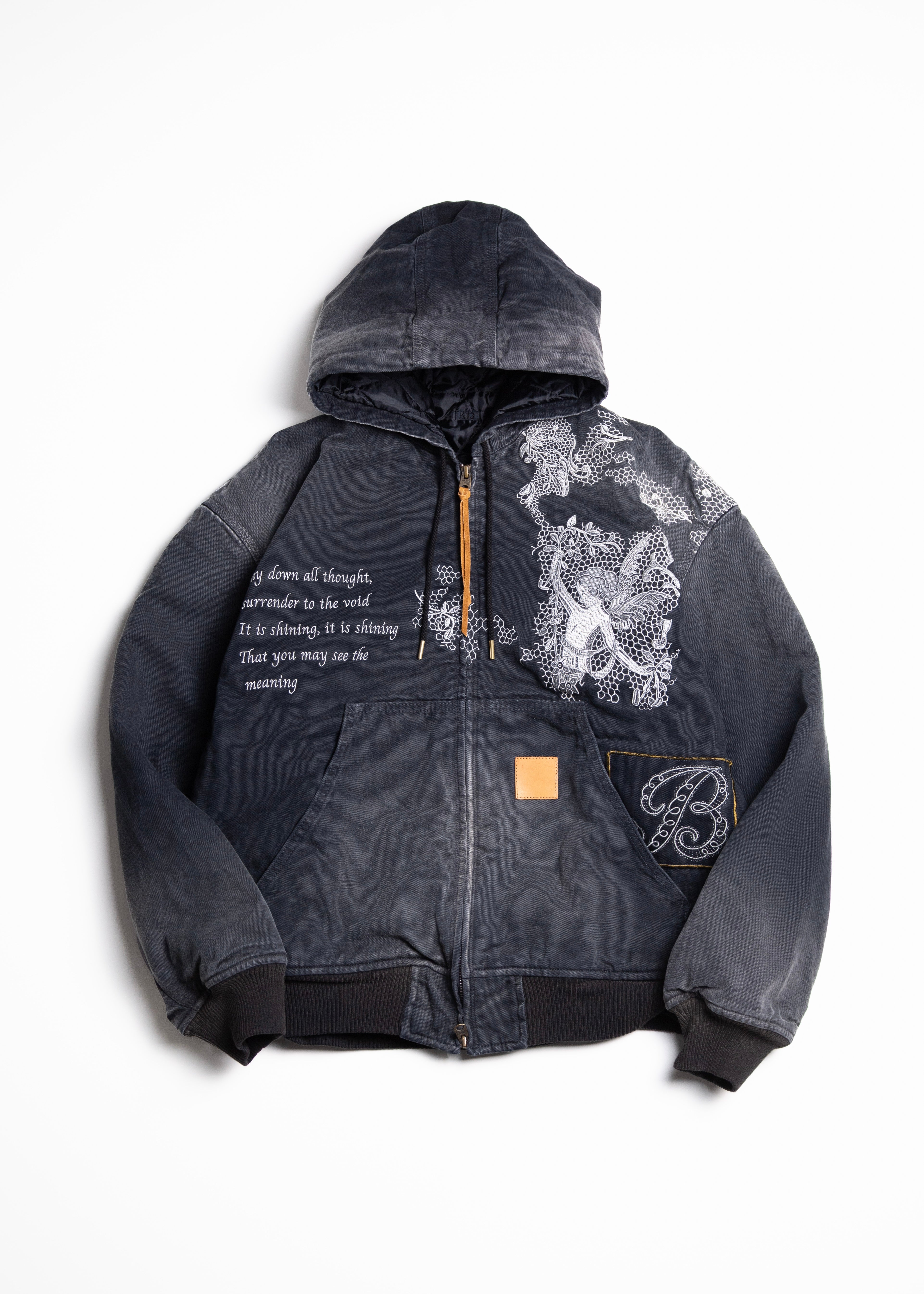 KHOKI （コッキ）Vintage-effect embroidered jacket – process