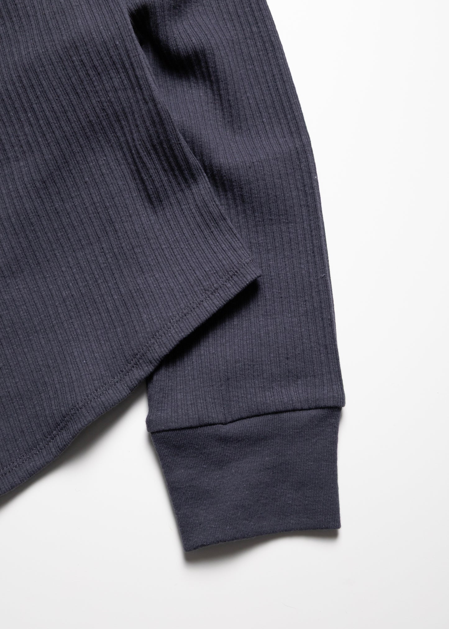 [JIEDA] VINTAGE LIGHT RIB HENRY NECK L/S