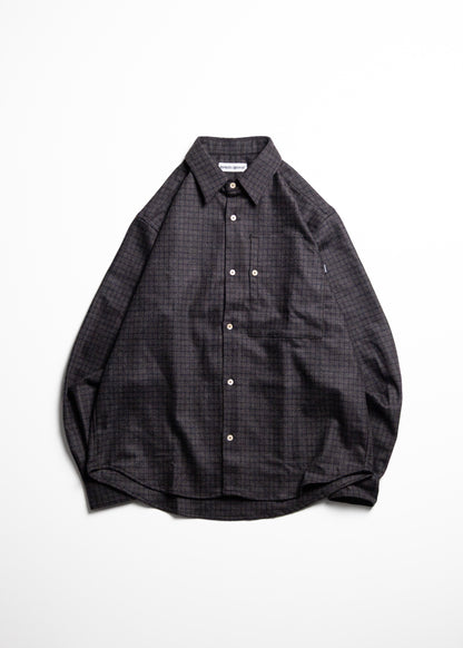 [CABARET POVAL] Rewool Plaid L/S Shirt