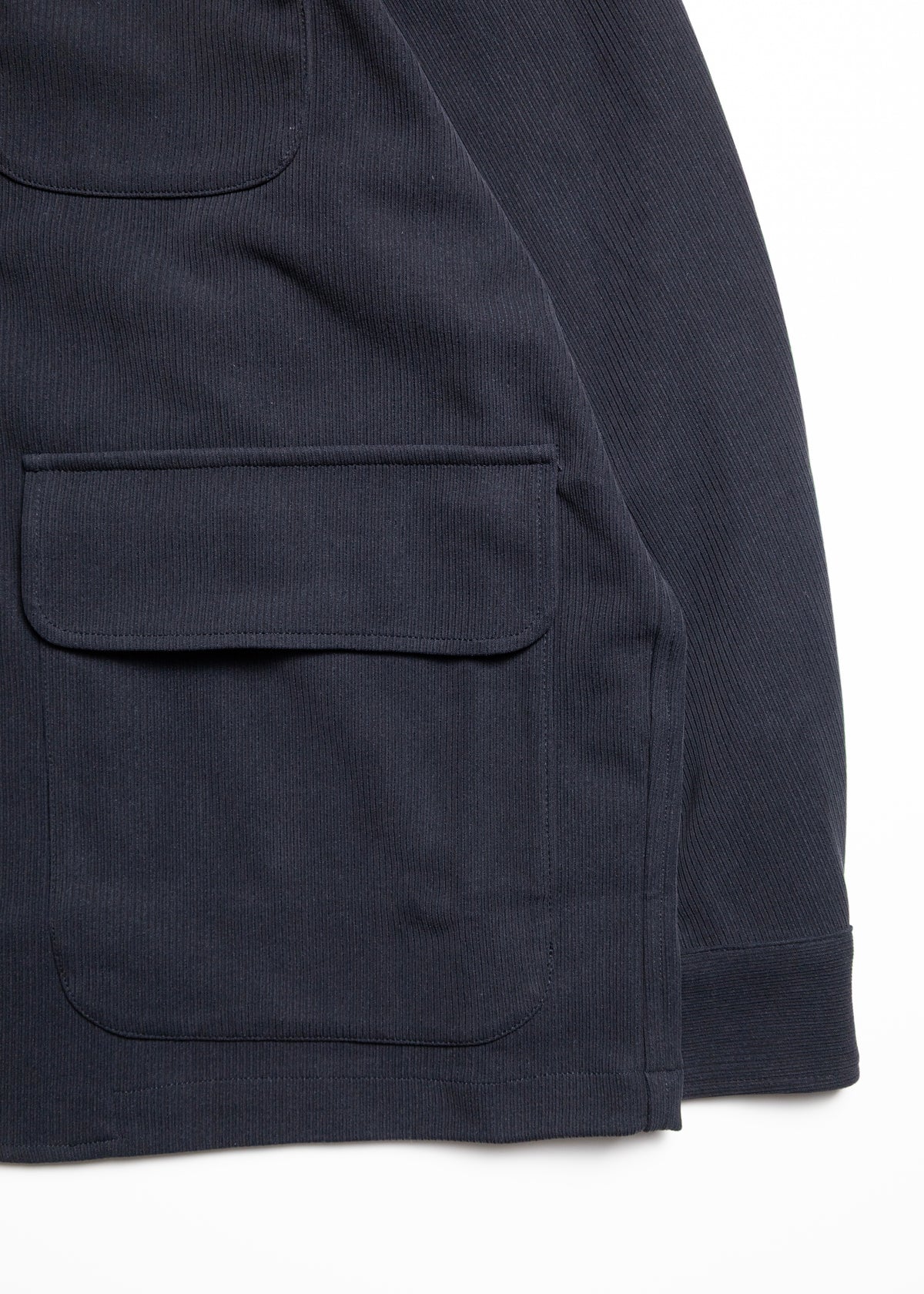 [KANEMASA PHIL.] 22G Cupro Fibril Rib Collarless Coveralls