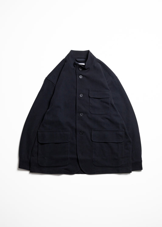[KANEMASA PHIL.] 22G Cupro Fibril Rib Collarless Coveralls