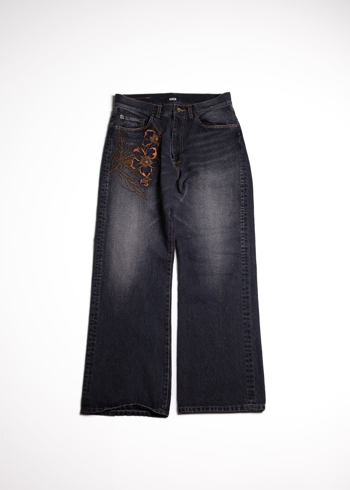 KHOKI （コッキ）Embroidered-design denim pants - 通販 – process