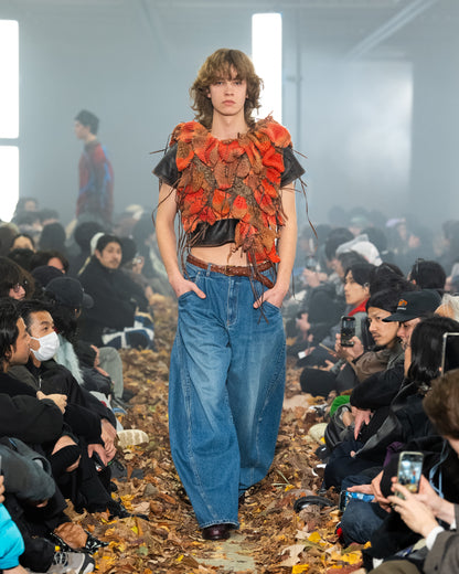 [KHOKI] 3D cutting denim pants