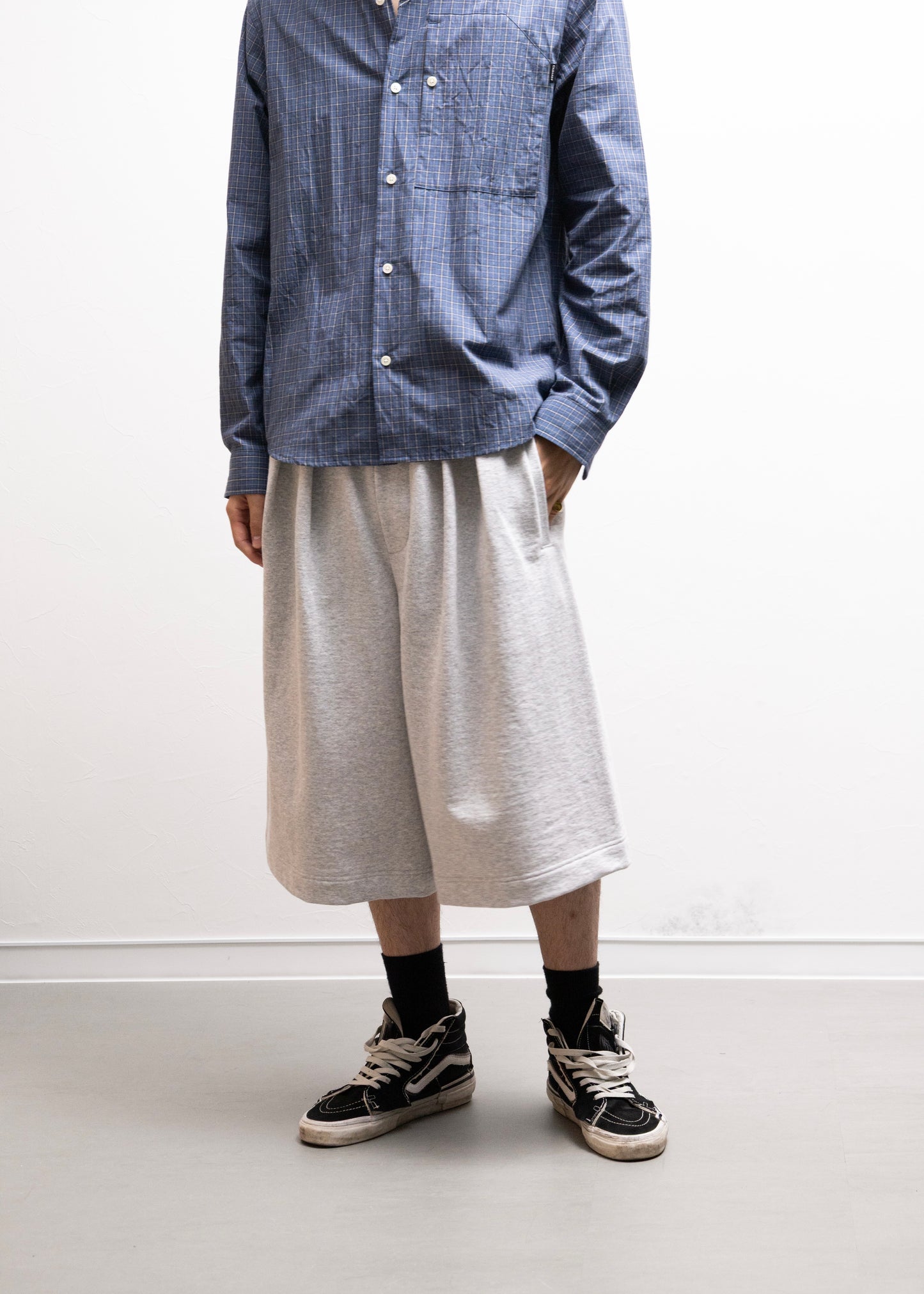 [ROTOL] Double Tuck Hakama Sweat Shorts