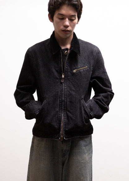 [KHOKI] Faded Denim Zip Jacket