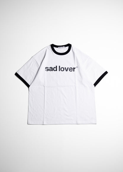 CABARET POVAL Sad Lover Ringer Tシャツ リンガー ネイビー 正面