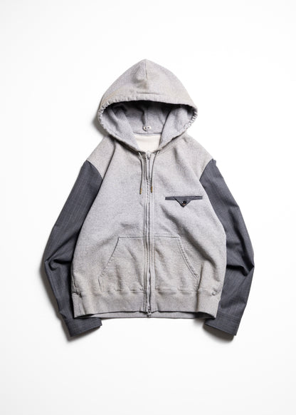 [KHOKI] Combination Zip Hoodie
