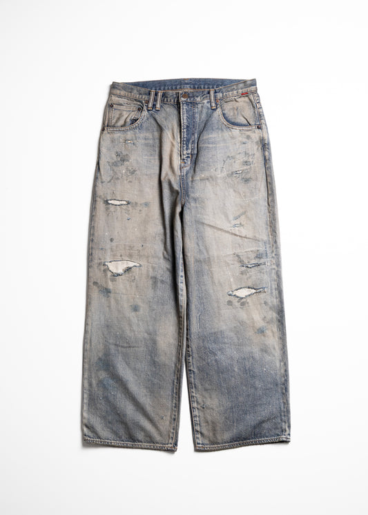 [ANACHRONORM] REMAKED WIDE 5P DENIM PANTS