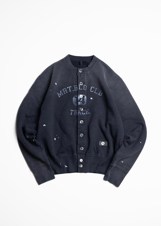 [KHOKI] Vintage-effect sweat cardigan