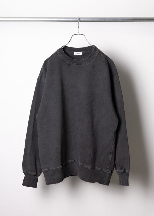 [JIEDA] DAMAGE PIGMENT SWEAT CREW
