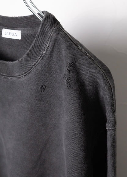 [JIEDA] DAMAGE PIGMENT SWEAT CREW