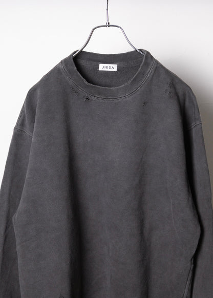 [JIEDA] DAMAGE PIGMENT SWEAT CREW