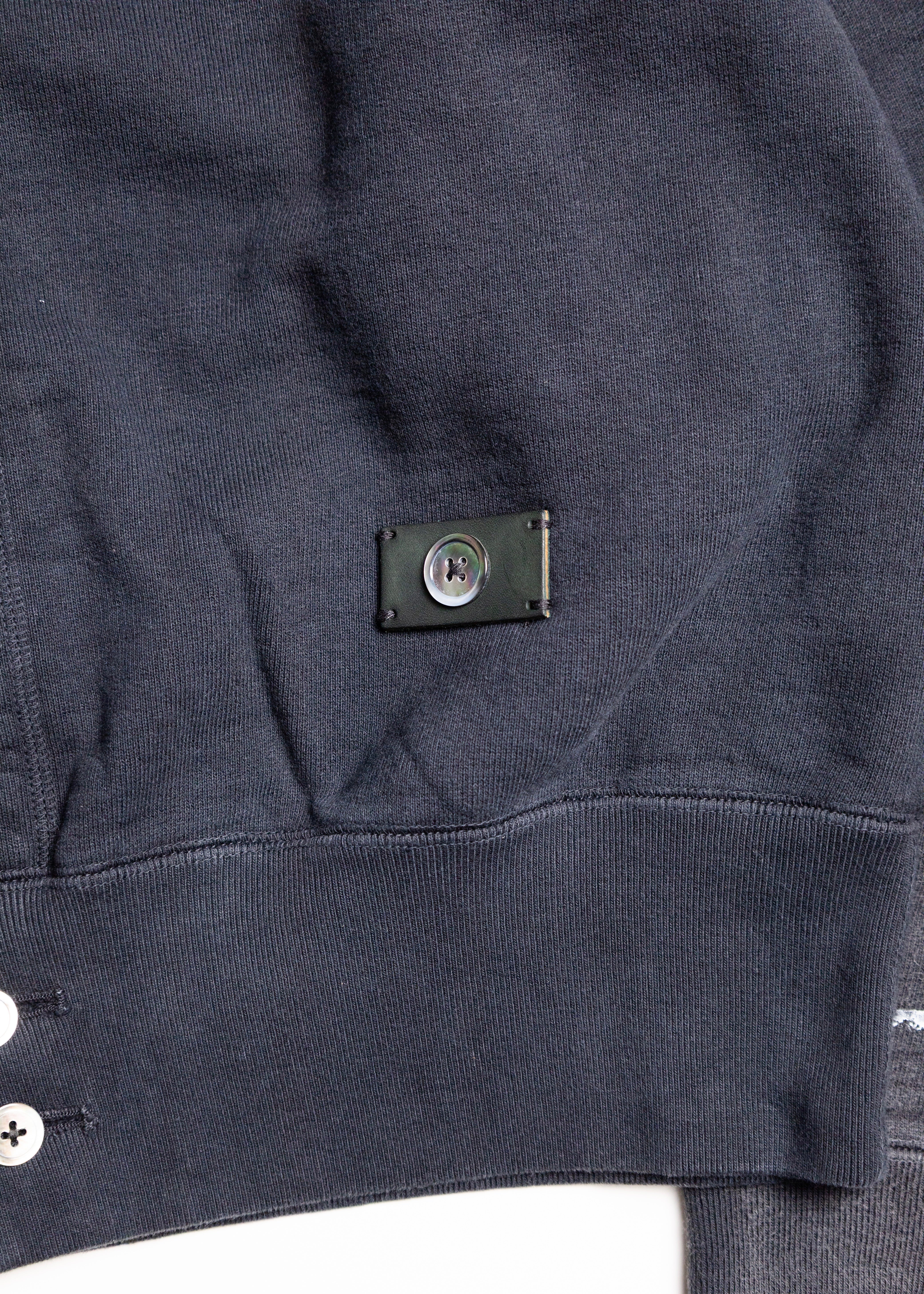 KHOKI （コッキ）Vintage-effect sweat cardigan – process