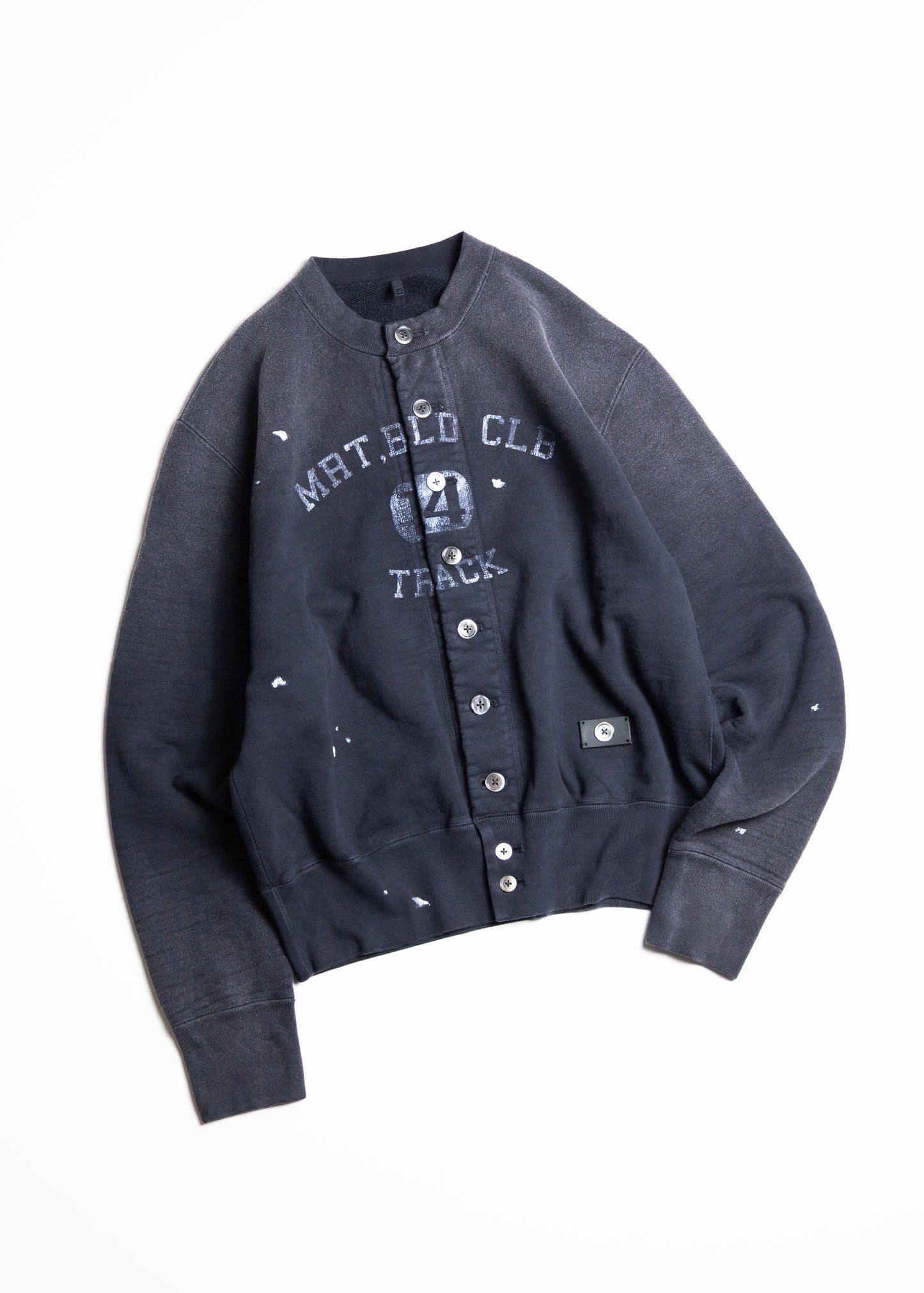 [KHOKI] Vintage-effect sweat cardigan