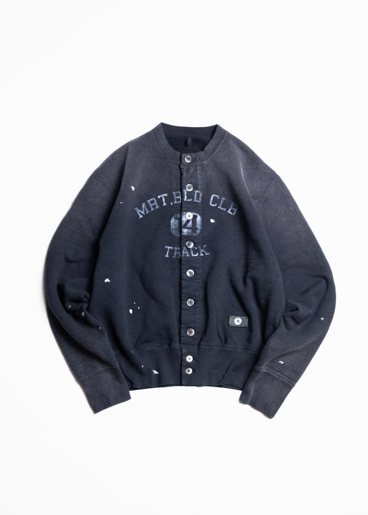 [KHOKI] Vintage-effect sweat cardigan