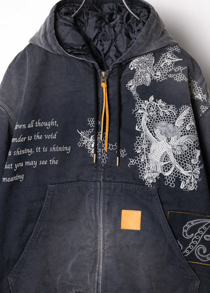 [KHOKI] Vintage-effect embroidered jacket