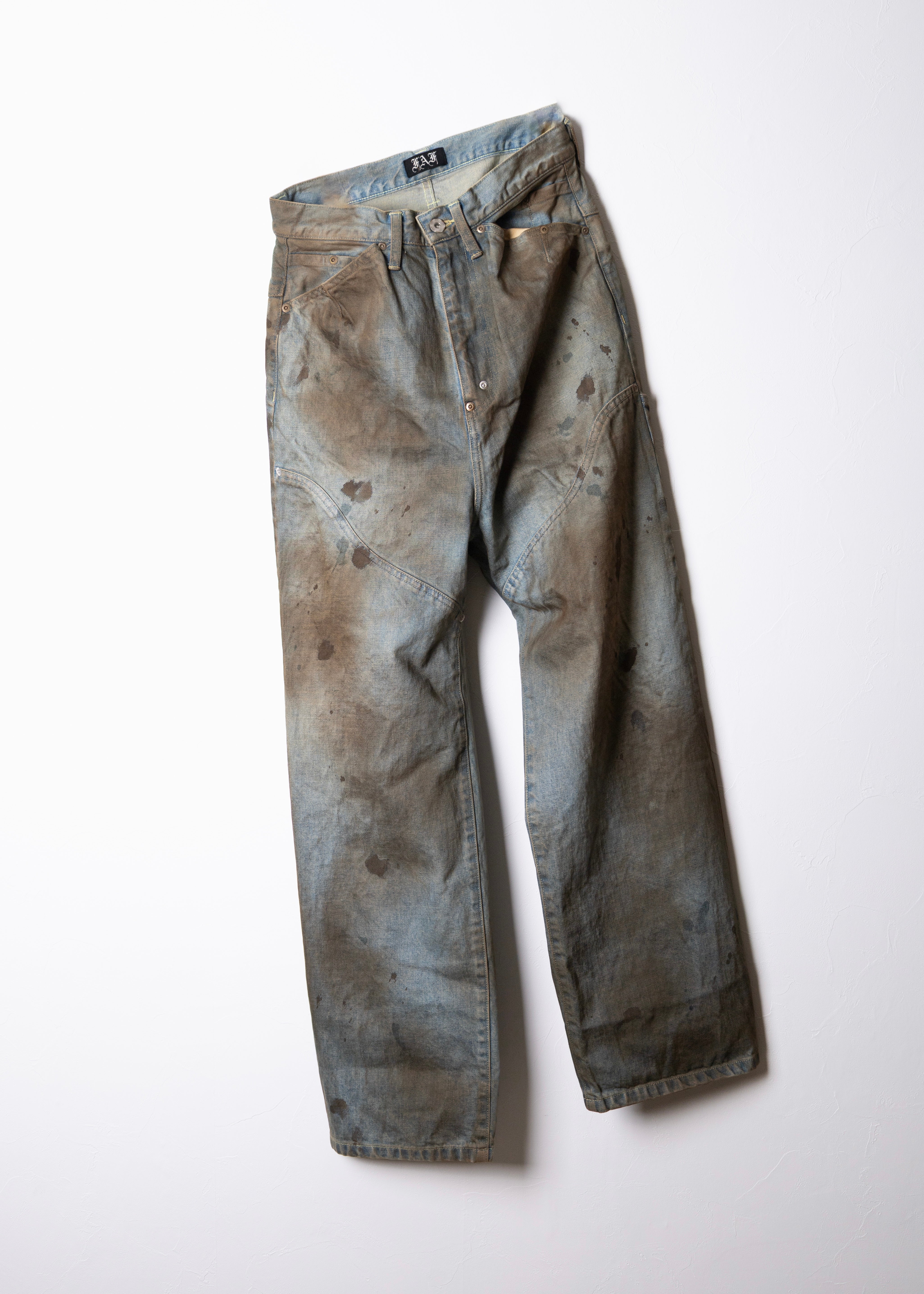 FAF（Fake As Flowers）NEWCOMMUNE DIRT BAGGY DENIM – process