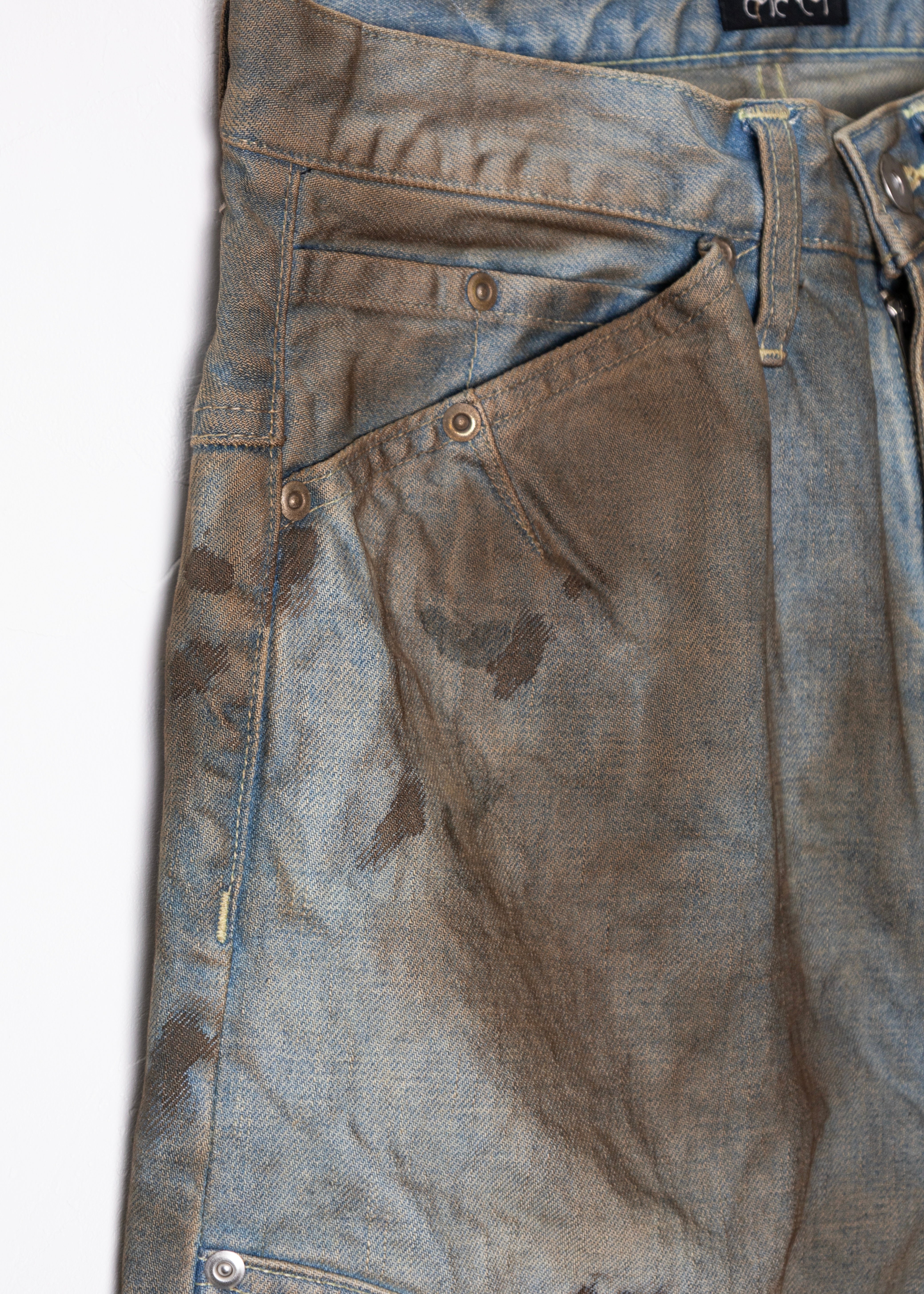 FAF（Fake As Flowers）NEWCOMMUNE DIRT BAGGY DENIM – process