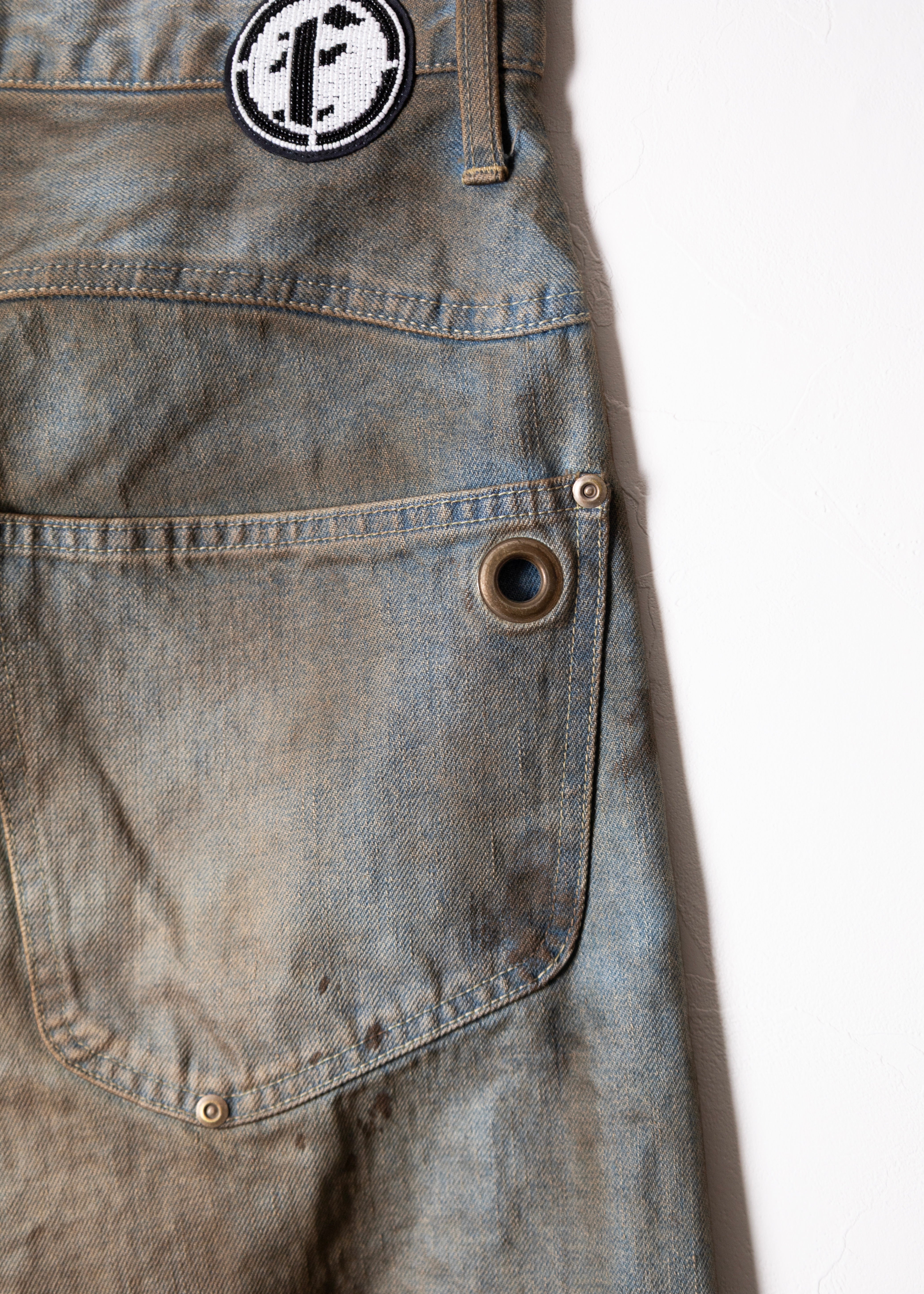 FAF（Fake As Flowers）NEWCOMMUNE DIRT BAGGY DENIM – process