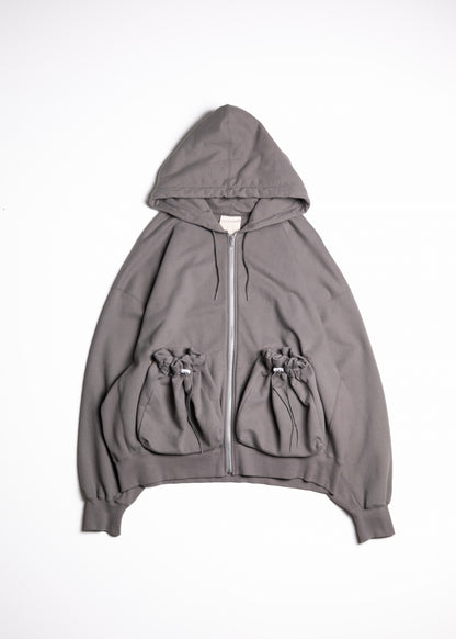 [refomed] "KINCHAKU" ZIPUP HOODIE