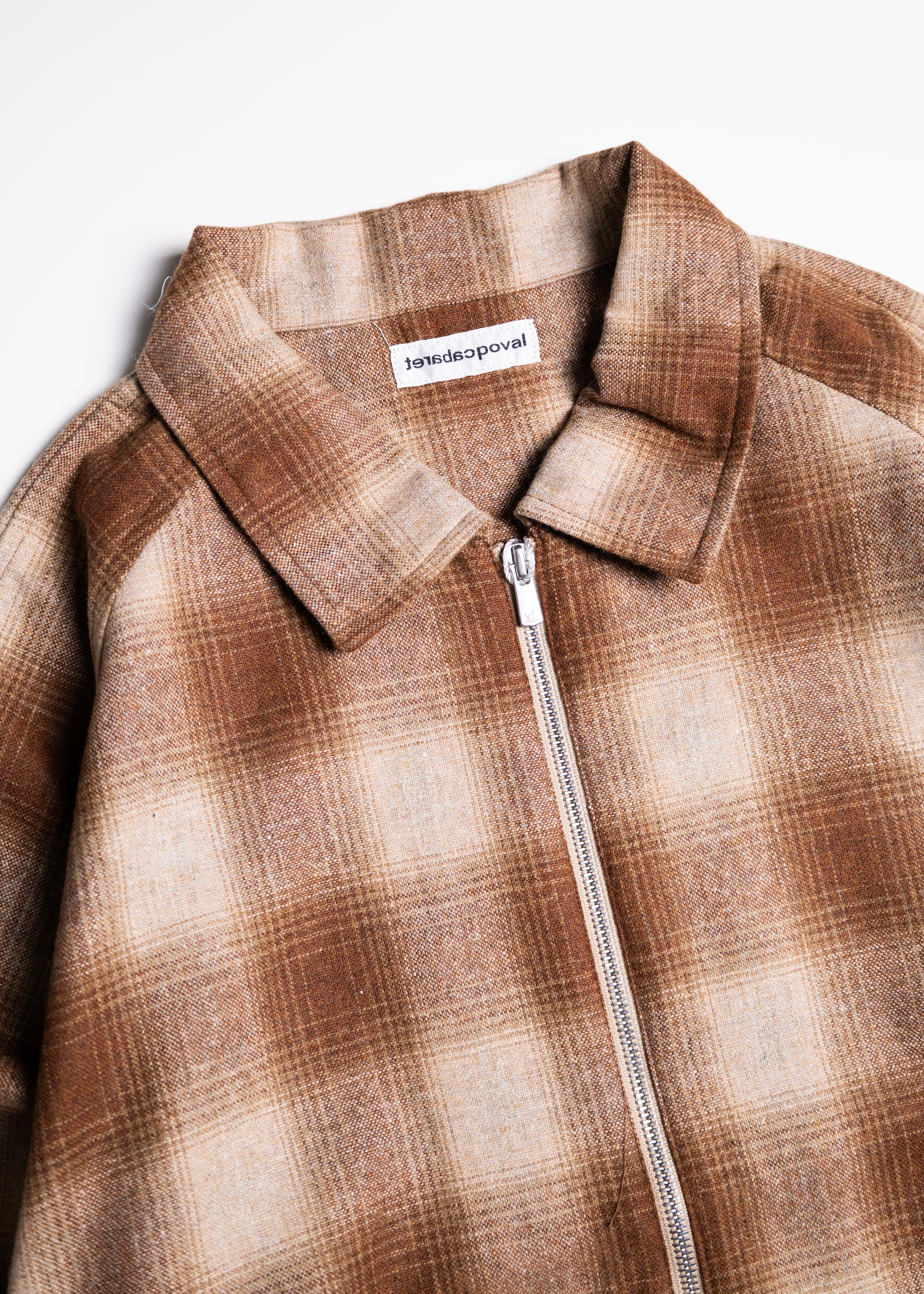 CABARET POVAL（キャバレーポバール）Wool Ombre Check Drizzler Shirt