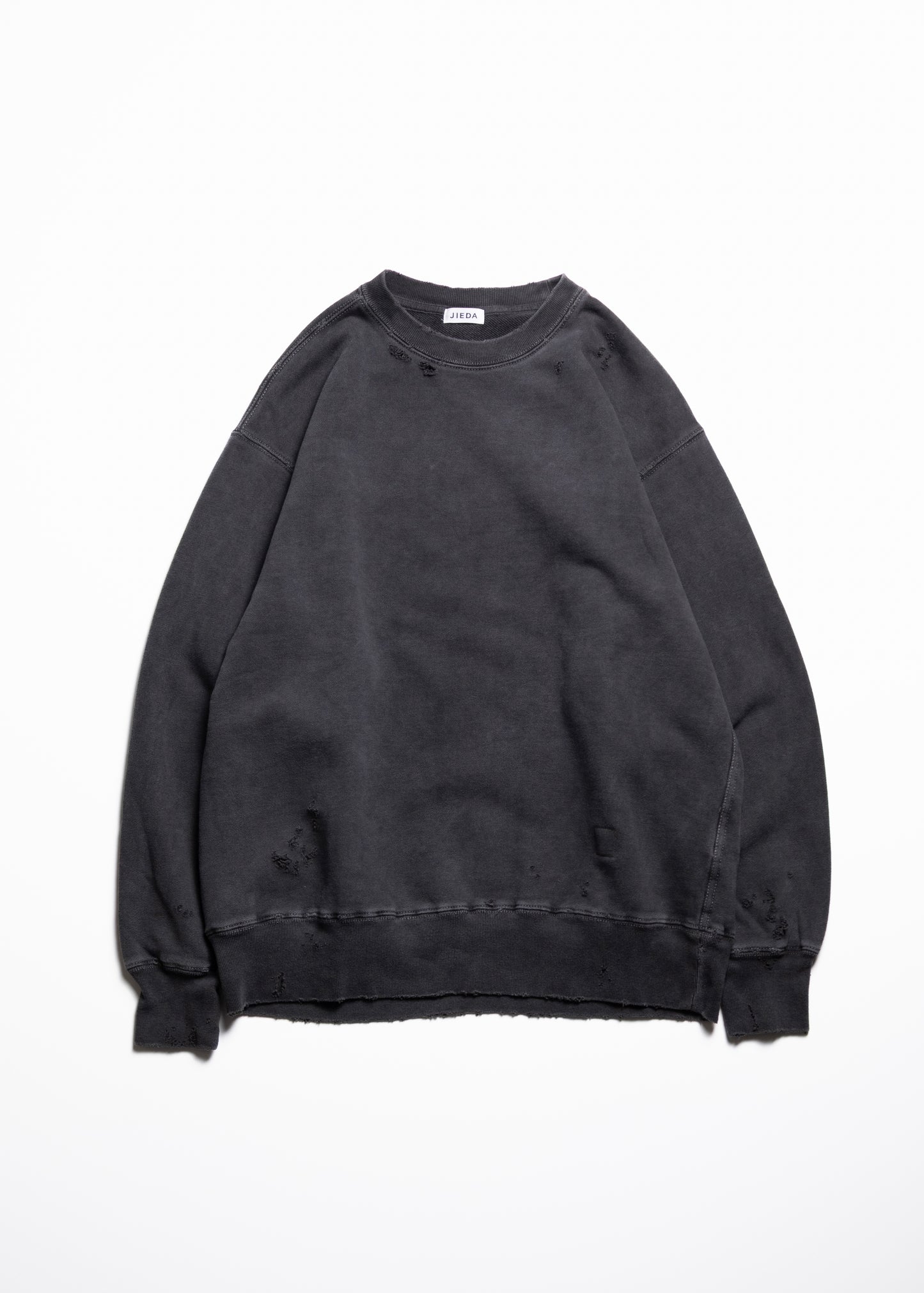 [JIEDA] DAMAGE PIGMENT SWEAT CREW