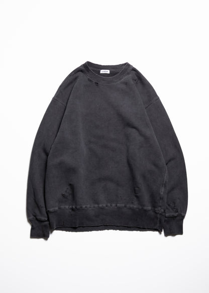 [JIEDA] DAMAGE PIGMENT SWEAT CREW