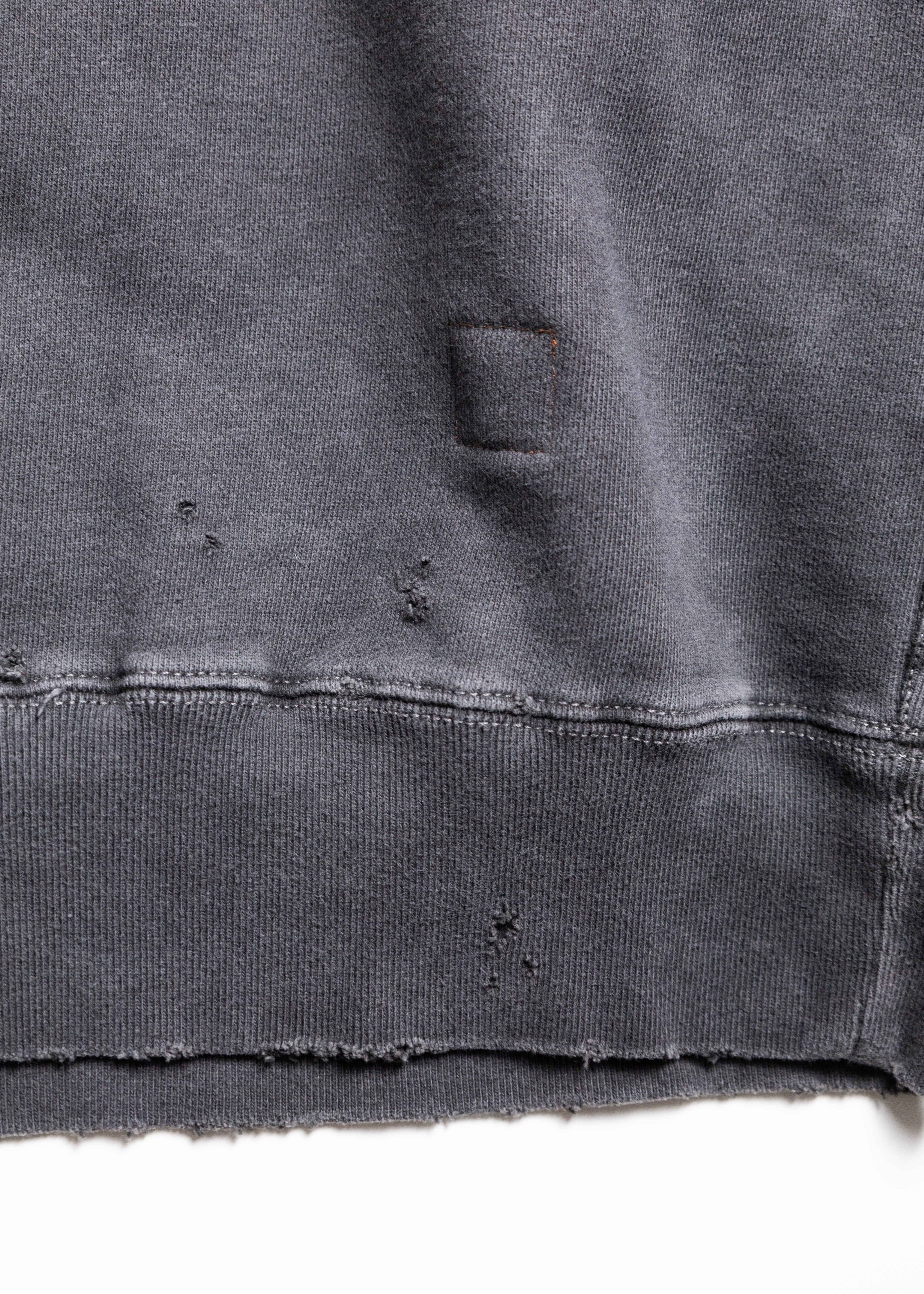 JIEDA（ジエダ）DAMAGE PIGMENT SWEAT CREW – process