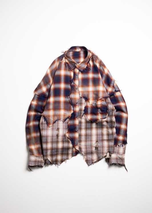 [KHOKI] Vintage-effect Checked Shirt