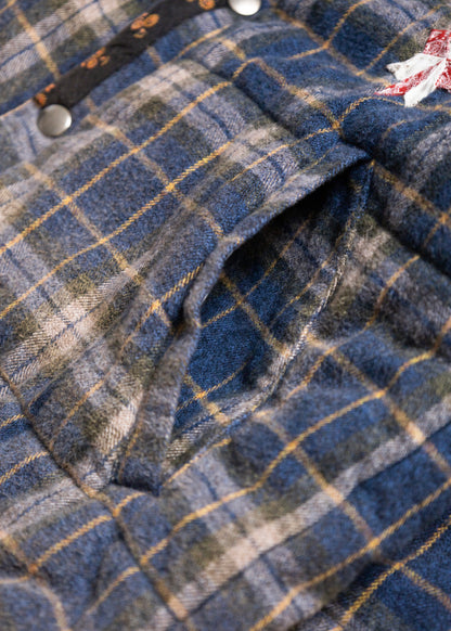 [KHOKI] Vintage-effect Checked Puffer