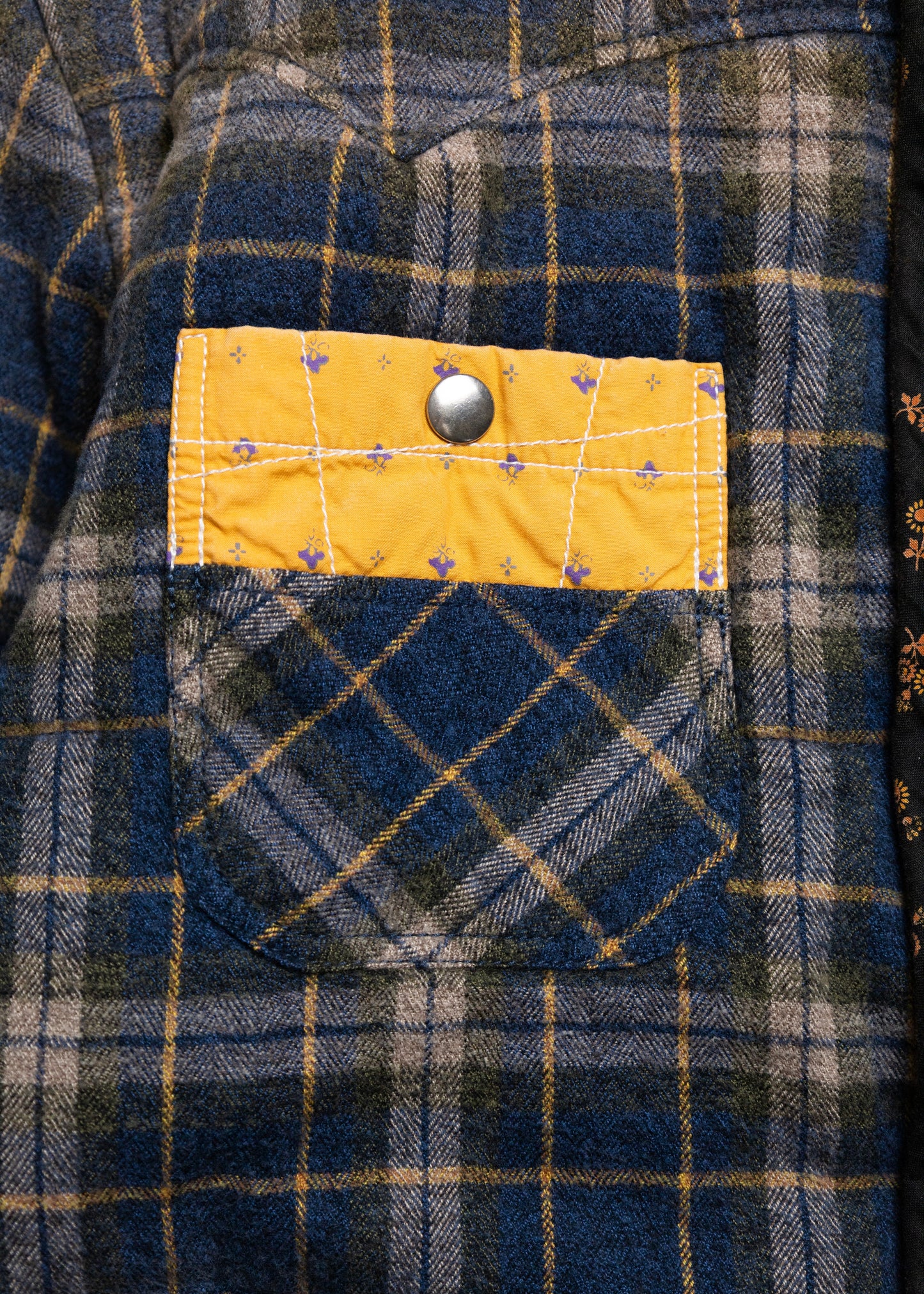 [KHOKI] Vintage-effect Checked Puffer
