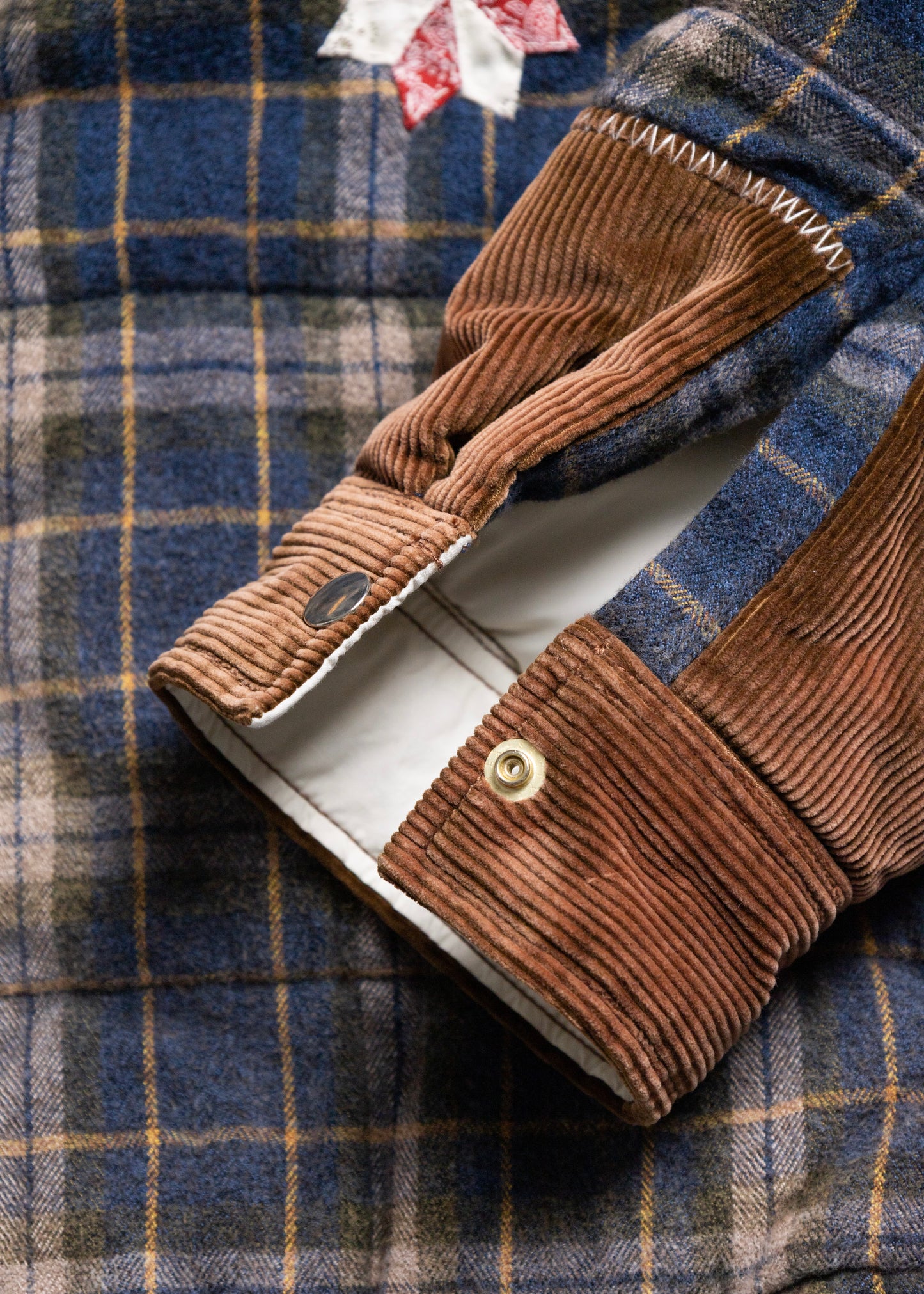 [KHOKI] Vintage-effect Checked Puffer