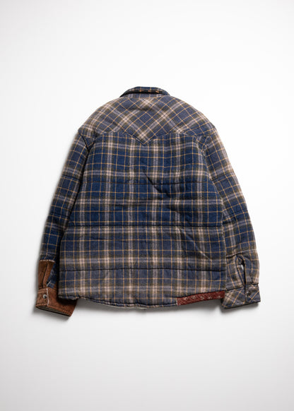 [KHOKI] Vintage-effect Checked Puffer