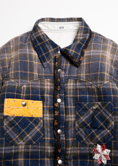 [KHOKI] Vintage-effect Checked Puffer