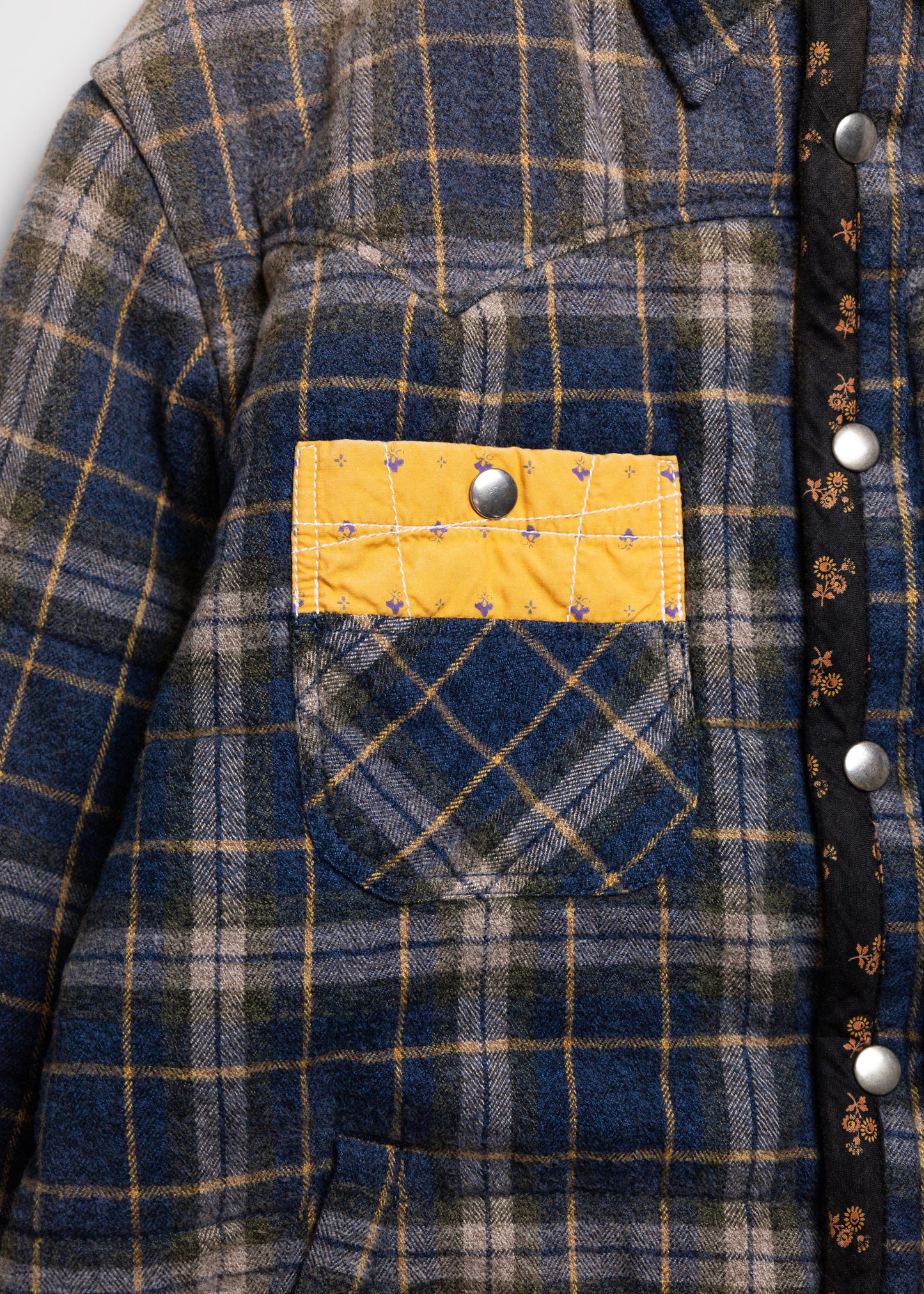 [KHOKI] Vintage-effect Checked Puffer