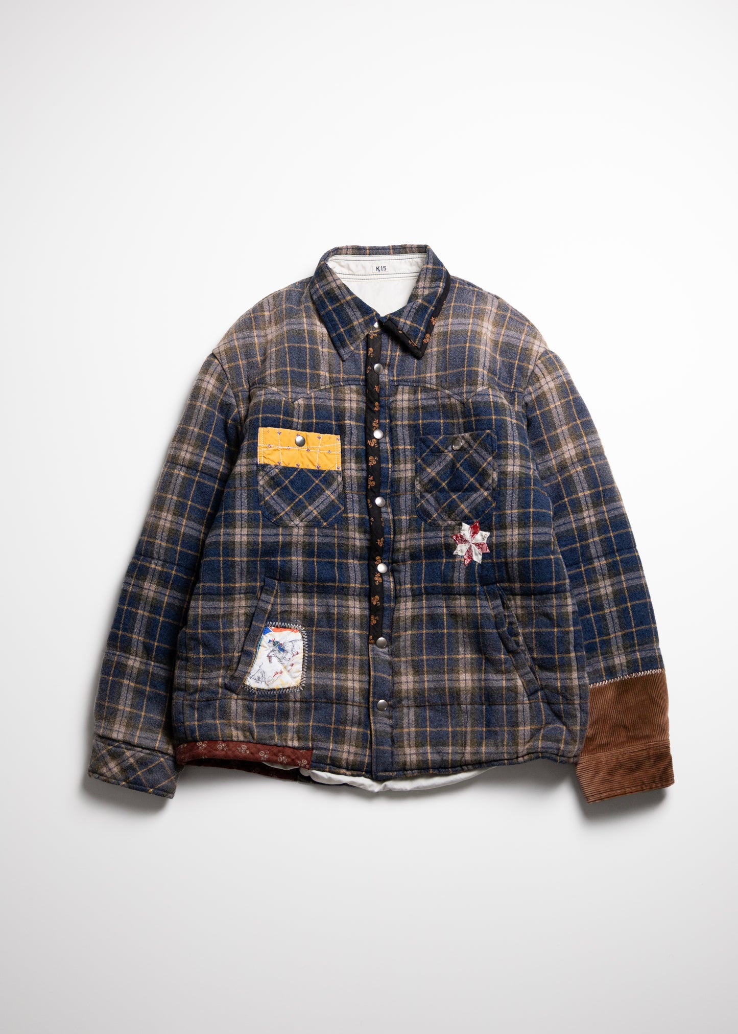 [KHOKI] Vintage-effect Checked Puffer