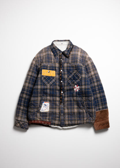 [KHOKI] Vintage-effect Checked Puffer