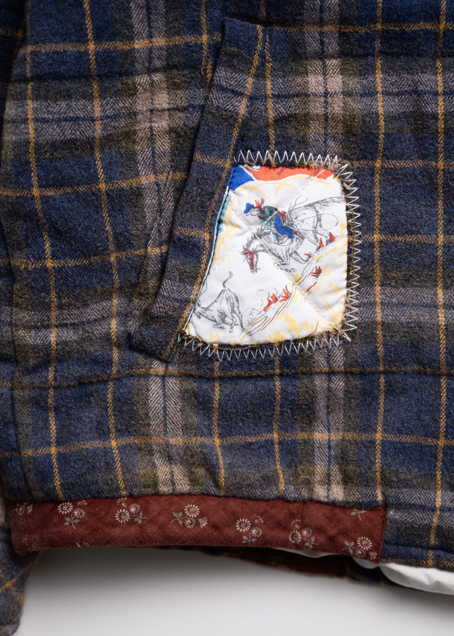 [KHOKI] Vintage-effect Checked Puffer