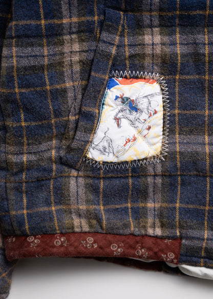 [KHOKI] Vintage-effect Checked Puffer