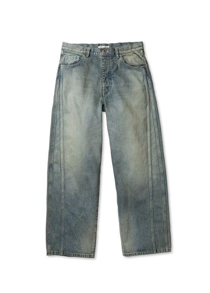 [ROTOL] TRIPLE SEAMS 6P DENIM WIDE DAMAGE