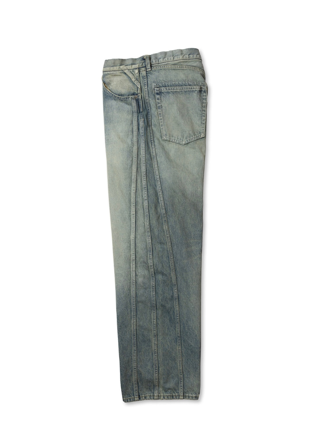[ROTOL] TRIPLE SEAMS 6P DENIM WIDE DAMAGE