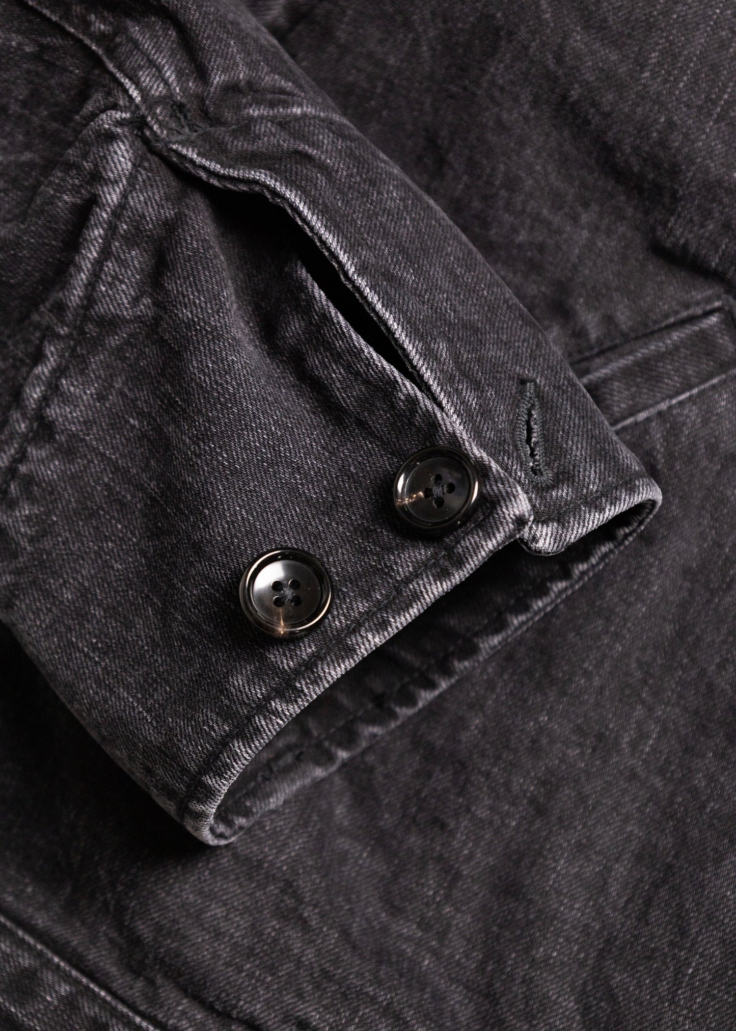 [KHOKI] Faded Denim Zip Jacket