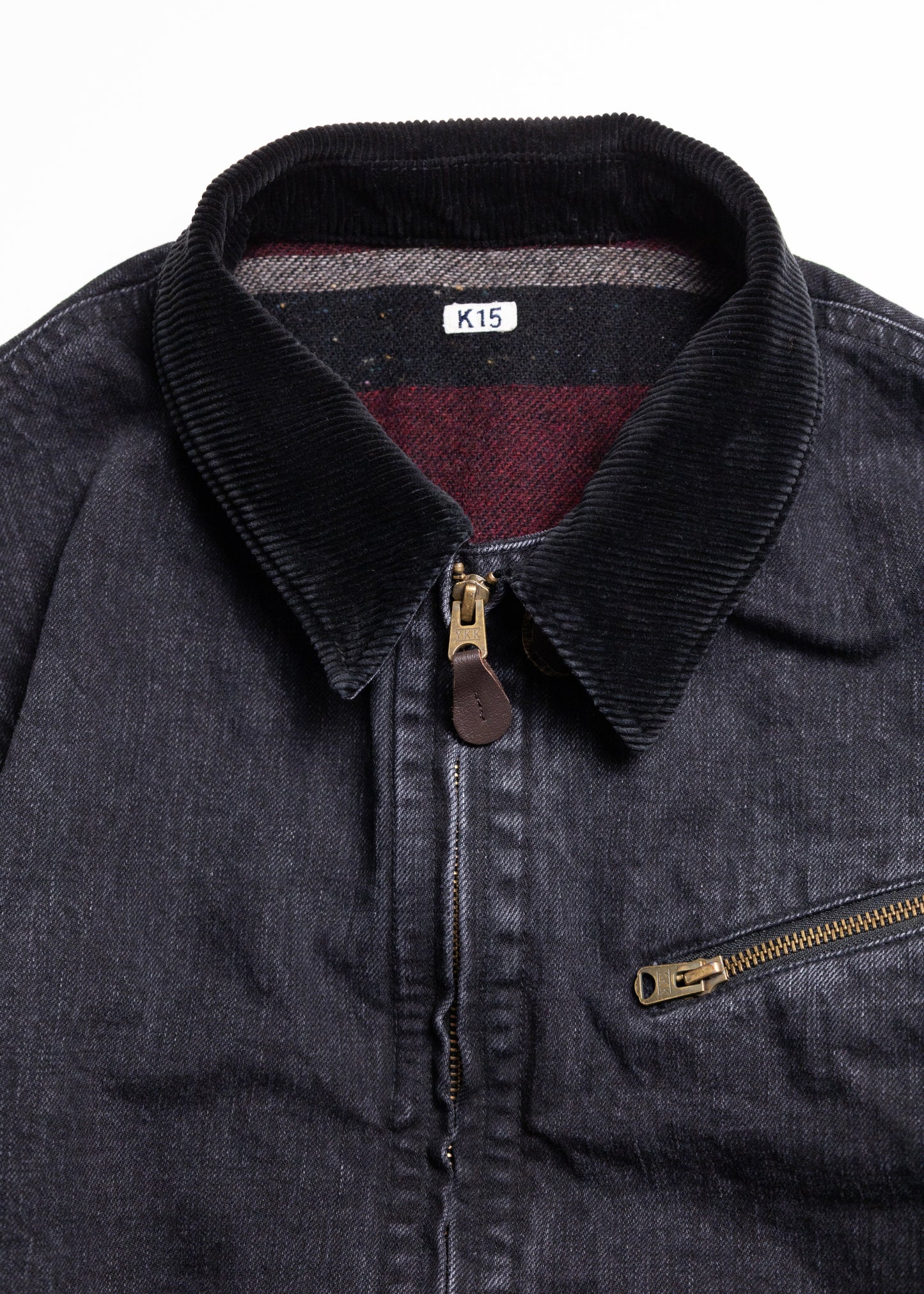 [KHOKI] Faded Denim Zip Jacket