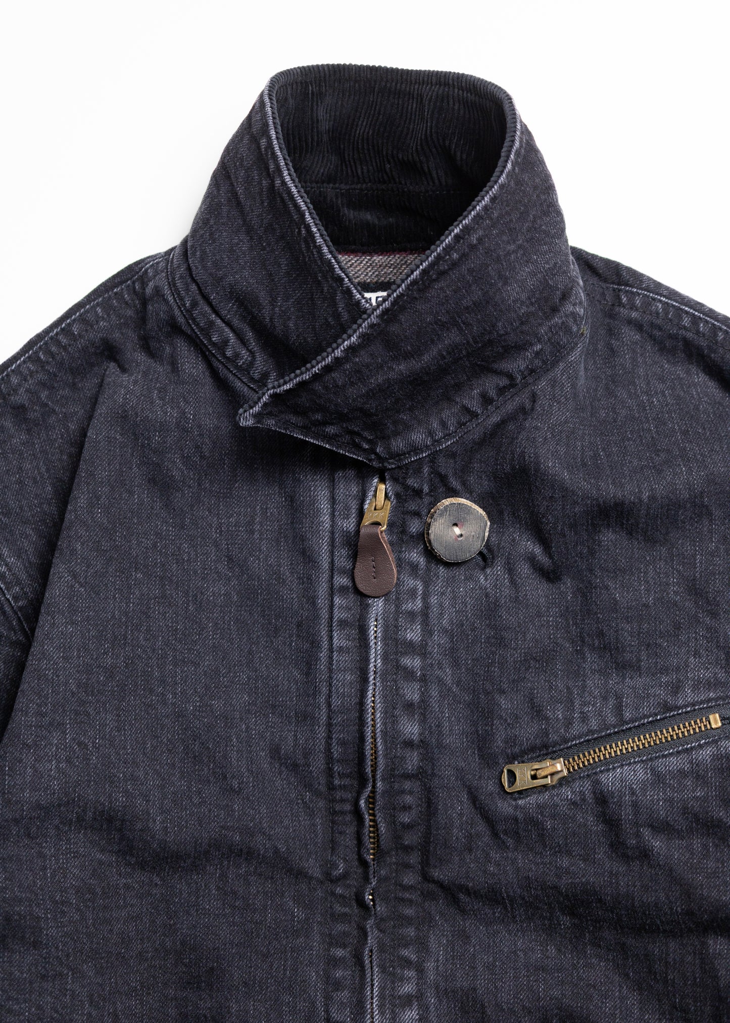 [KHOKI] Faded Denim Zip Jacket