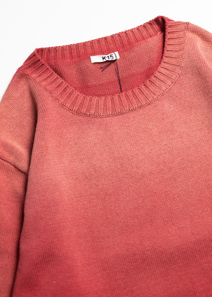 [KHOKI] Vintage-effect Cotton Knit Pullover