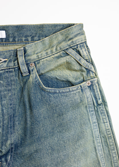 [ROTOL] TRIPLE SEAMS 6P DENIM WIDE DAMAGE